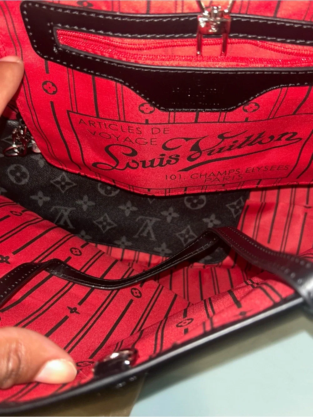 Authentic Louis Vuitton Black Monogram Tote Bag